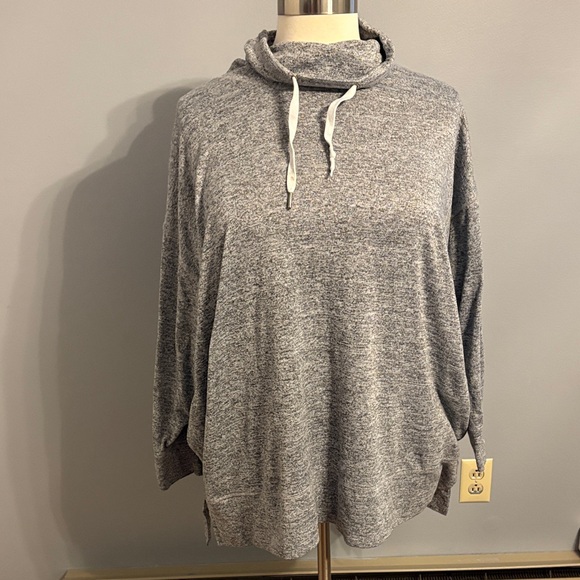 Old Navy Tops - Old Navy Gray Marled Knit Cowl Neck Pullover - 4X
